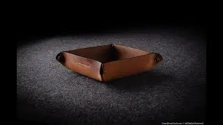 Vegegable Tanned Leather Valet Tray / Desk Organizer