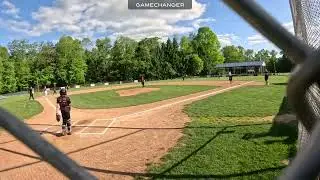 Colten Ross hits line drive triple