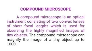 Compound microscope  and astronomical  telescope /optics