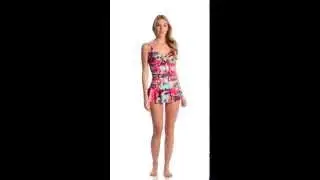 Ceeb Sunrise One Piece Skater Swimdress | SwimOutlet.com