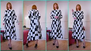 Crossdressing in maxi dress and stilettos 💕🖤