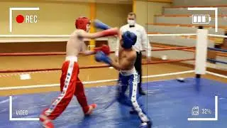 Kickboxing full contact. Slow Motion