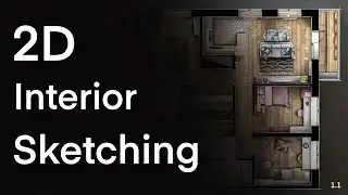 Курсы скетчинга для начинающих / Урок 1 / 2D Interior sketching / Прокриэйт / Procreate /  Обучение