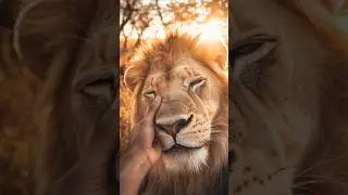 Touching the Wild AI style: Petting Africa's Big 5 Animals 🦁🐘🦏🐃🐆 #wildlife #shorts #animalconnection