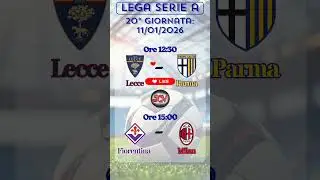 #calcio #seriea IL PROGRAMMA COMPLETO DELLA VENTESIMA GIORNATA (10-11-12/01/2026) #short #shorts
