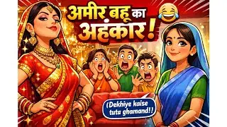 Crorepati Bahu Ka Ghamand Aur Gareeb Jethani Ka Sabar! Kaun Jeetega? 😂 (Comedy + Drama)