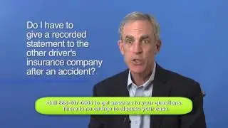 Do I Have to Give a Recorded Statement After a Car Accident?