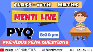 CBSE Class 10 PYQ Menti | PREVIOUS YEAR QUESTIONS | Menti Quiz Live Now Today| Maths PYQ Menti Quiz