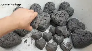 ASMR:Powdery pure charcoal & gritty dusty pure charcoal reforms crumbling in bucket/sleep aid😴