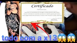 WORKSHOP DE TATUAGEM BLACK AND GREY (PRETO E CINZA) COM A X13 (PARTE 01) TATUANDO UM TIGRE REALISTA