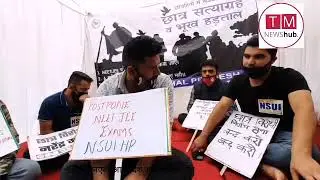 #NSUI sitting on hunger strike for demands