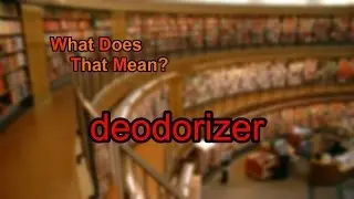 What does deodorizer mean?