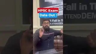 HPSC exam date out ! HPSC HCS exam calendar| Abhinav Sir| IAS Coaching in chandigarh| 8999395000
