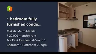 1 bedroom fully furnished condo apartment for rent