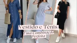 Vestido e Tênis: O Segredo da Combinação Perfeita #estilo #vestidos #vestidoslindos