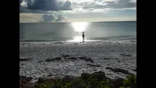 A day at the beach close to sunset timelapse
