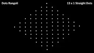 13x1 dots Diya rangoli | Deepam Muggulu Designs | Deepam Kolam Designs | Butterfly Deepam Kolam