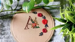 Embroidery Letter A Patterns | Simple Alphabet Embroidery Design | SM embroidery design | #alphabet