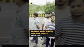 Students reach outside exam hall for RAS Mains 2024 in Rajasthan