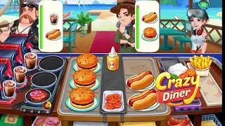 Crazy Diner Burger Hut 🍔 🍟 🌭 Levels 222-225 Food Cooking Games