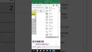 How to change cells format #shorts