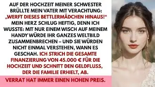 Meine Familie nannte mich Bettlerin – bis ich enthüllte, dass ich ihre ganze Feier bezahlt hatte