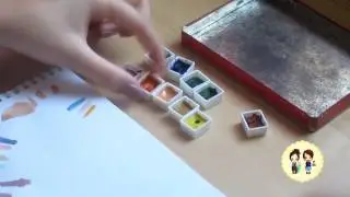 Tutorial haz tu propia paleta de acuarelas / Revivir acuarelas secas? Set a new watercolor palette