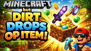 Minecraft but,dirt drop op item 