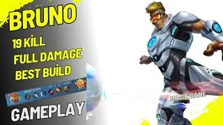 BRUNO 19 KİLL FULL DAMAGE BEST BUİLD BRUNO MOBİLE LEGENDS