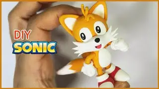 Making Tails with air dry clay/Sonic the hedgehog