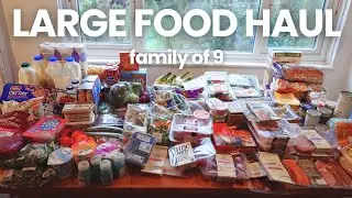 LARGE FOOD SHOP| £280 grocery haul for a family of 9 ✨