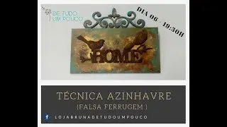 Técnica Azinhavre - Falsa Ferrugem em MDF - Prof Marina Lara
