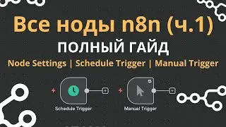 Все ноды n8n: Node Settings | Schedule Trigger | Manual Trigger