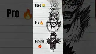 Drawing Ryuk 🔥#shorts #trending #sketch #drawing #art #deathnote #kira #lightyagami #ryuk #shinigami