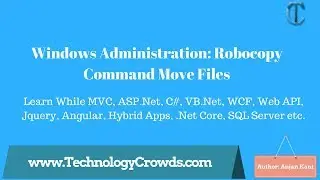 Windows Administration: Robocopy Command Move Files