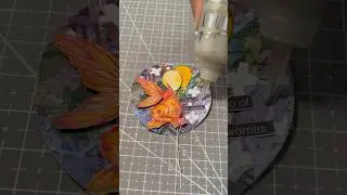 Artist trading coin mixed media art 🐟🎈 #recommended #art #artandcraft #mixedmedia #mixedmediaart