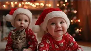 Rocking Christmas Babies & Cats 🎅🎸 | Cute Baby Dance Music