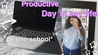 a PRODUCTIVE college day in my life | online school *2021* ;)