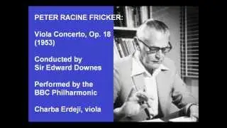 Peter Racine Fricker: Viola Concerto [Downes-BBC NSO]