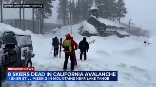 8 of 9 missing skiers found dead; 6 rescued following California avalanche near Lake Tahoe