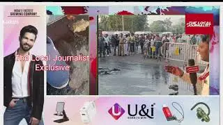 Bus Accident at Mayor Road Crossing, A High speed Mini Bus (Metiabruz - Howrah) overturned on Bike