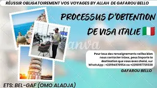 COMMENT FAIT LE PROCESSUS DE DEMANDE DE VISA ITALIE 🇮🇹 PAR TLS CONTACT 