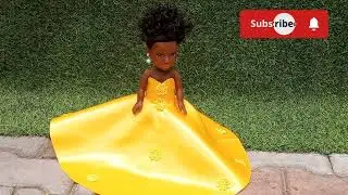 Sewing for dolls _ How to Sew an Off-Shoulder Circle Dress Ball Gown (Step by Step)