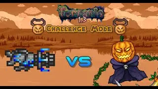 Terraria Xbox One || Challenges || #1 Pumpkin Moon Vs Laser Machinegun || Final Wave Pumpkin Moon