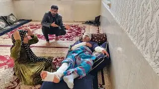 Heartbreaking scene: Zahra's husband's accident and breaking his arms and legs