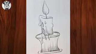 How To Draw Christmas Candle 🕯