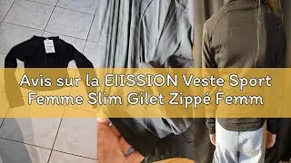 Avis sur la EIISSION Veste Sport Femme Slim Gilet Zipp&eacute; Femme Tee Shirt Manches longues respirantes