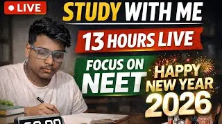 Day-12 of100 Days Challenge🔴LIVE STUDY WITH ME📚NEET 2026 Aspirant🎯Yakeen 2.0🤧#neet #studywithme #jee
