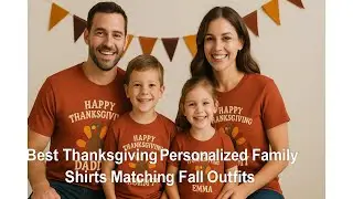 🦃 Парная футболка Detigee | Лучшие персонализированные семейные футболки ко Дню благодарения, под...