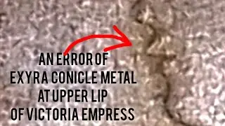 Scarce error coin of extra metal CUD coin of one twelth Anna of 1895 of Victoria Empress of Calcutta